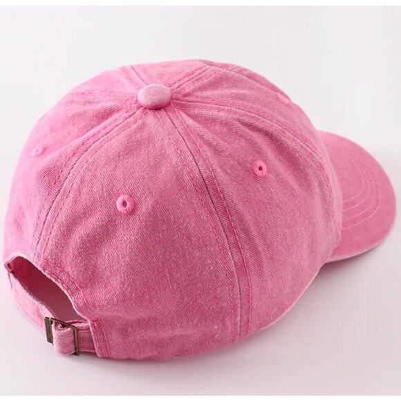 BOUTIQUE Abby & Evie Pink Little Sister Denim Hat 100% Cotton - Picture 5 of 7